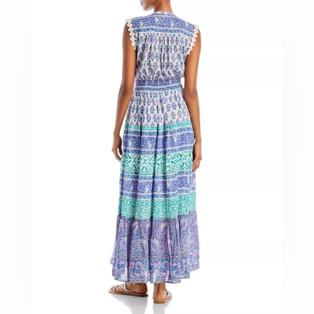 Bell By Alicia Bell Viv Maxi sleeveless Dress small cotton silk colorful - Picture 3 of 12